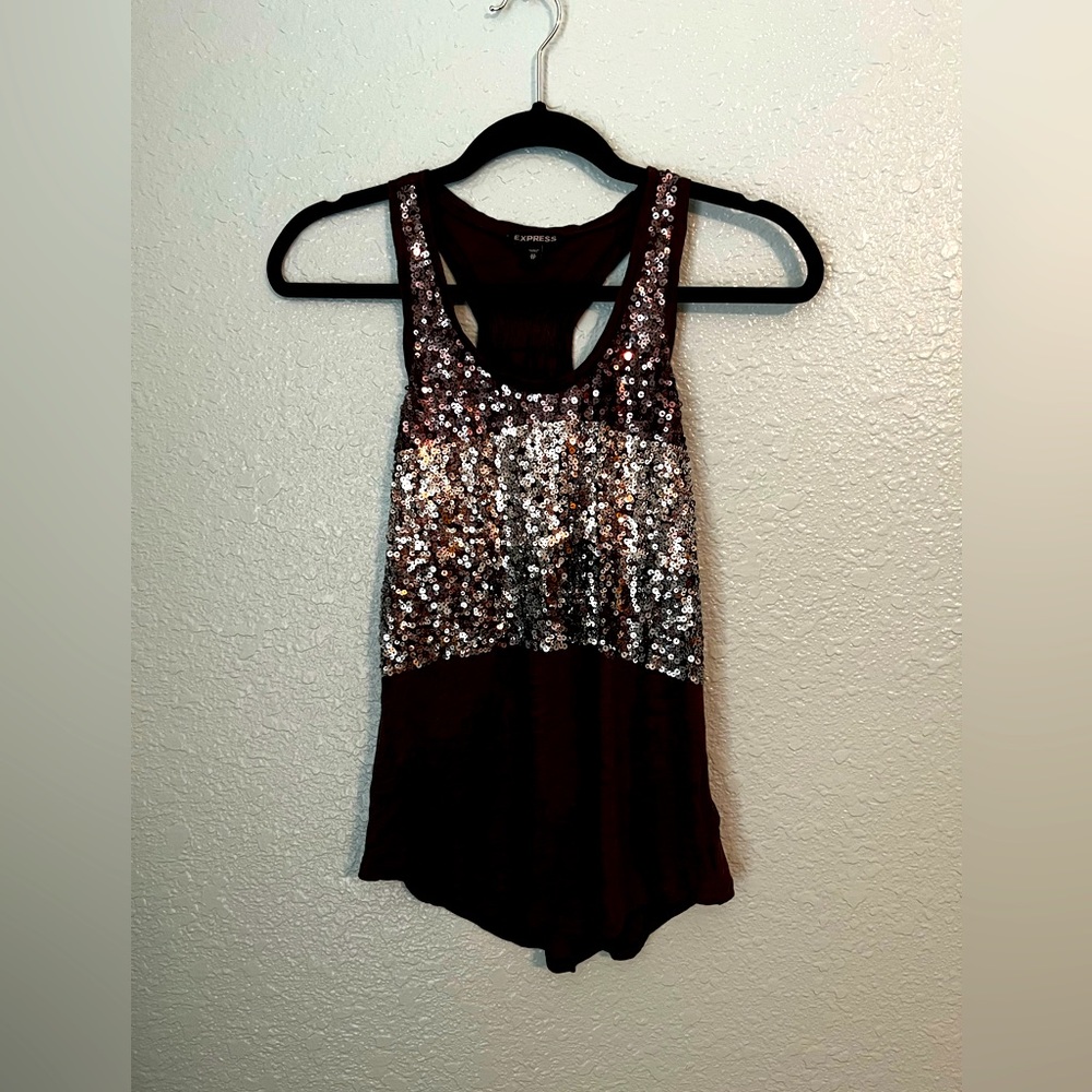 Express Sequin Racerback XS